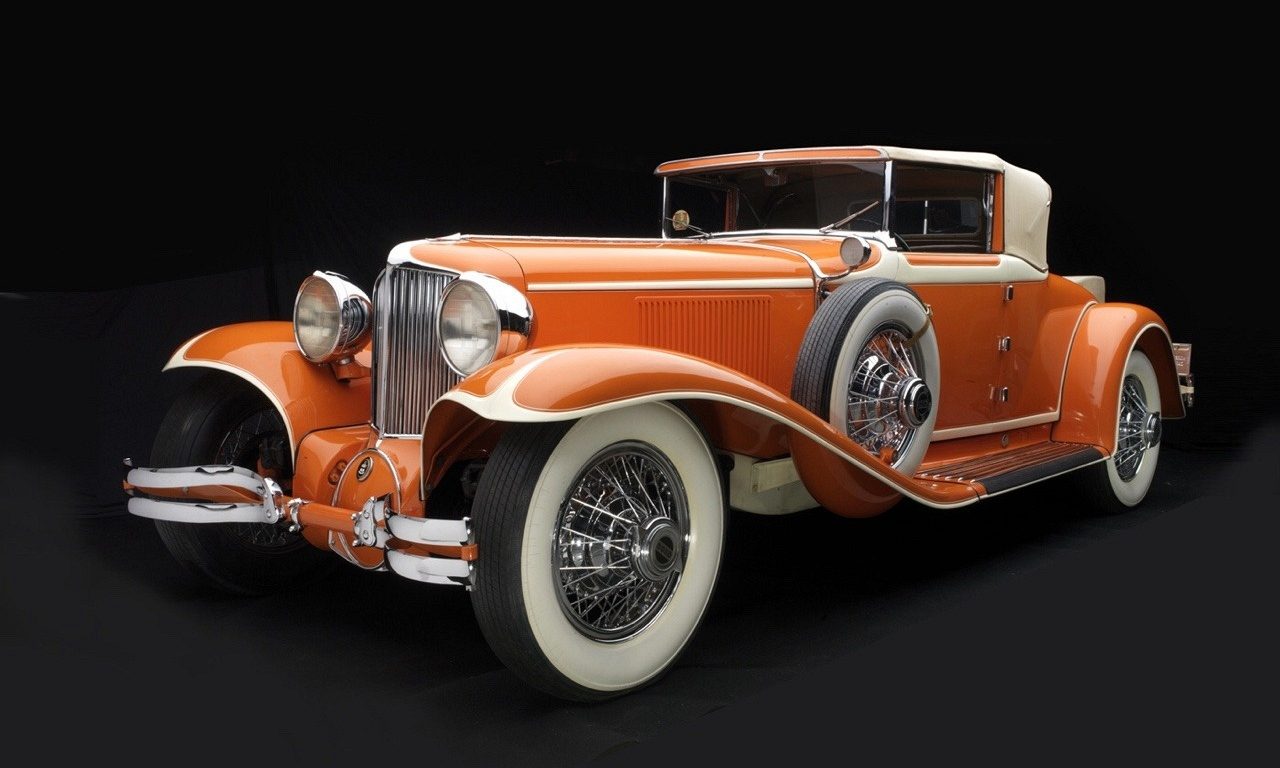Click to Enlarge-Esc to Close myimgs/ArtDecoCars1910-36/1930 Cord L-29 Wright's Taliesen Orange Cabriolet.jpg